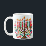 Caneca De Café Festa de Luzes Hanukkah<br><div class="desc">Brilhe a celebração de Chanucá com a nossa coleção exclusiva do Festival das Luzes! Explore cartas de Chanucá maravilhosamente projetadas, roupa confortável e festivo, e decoração elegante para trazer calor a cada noite do feriado. Perfeito para doar ou aprimorar sua própria celebração, nossa coleção captura o espírito de Chanucá com...</div>