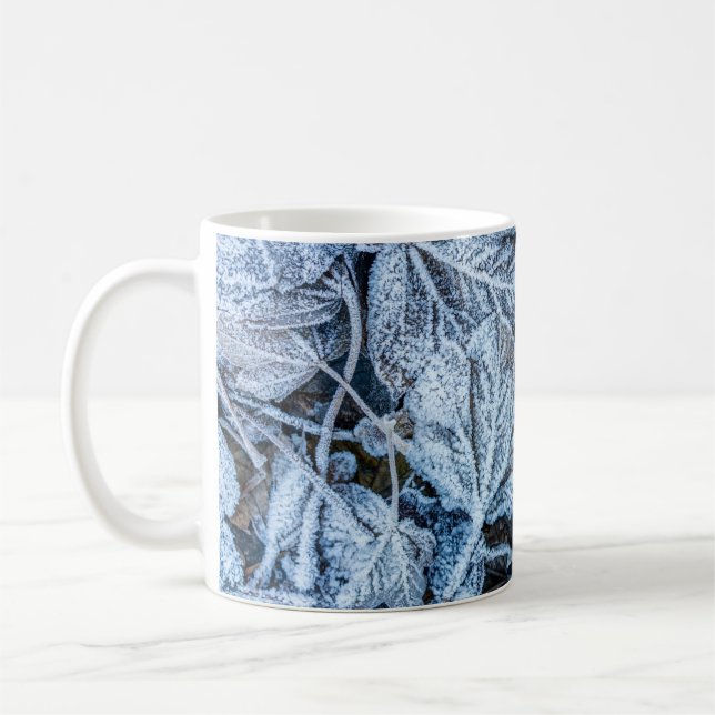 Caneca De Café Festa de Natal Azul Deixa Férias de Neve no invern (Esquerda)
