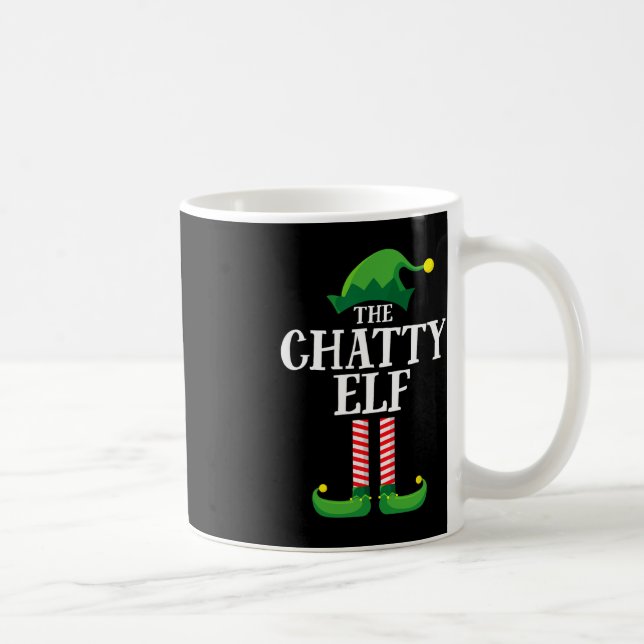 Caneca De Café Festa de Natal do Grupo Familiar do Chatty Elf Mat (Direita)