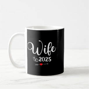 Caneca De Café Festa de Noivado 2025 Esposa Marido Casal