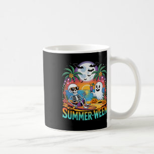 Caneca De Café Festa de Praia Halloween Vibes Summerberry Skeleto
