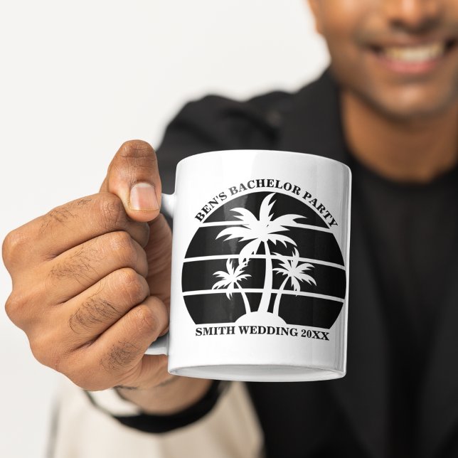 Caneca De Café Festa de Solteiro na Ilha Casamento Personalizado (Criador carregado)