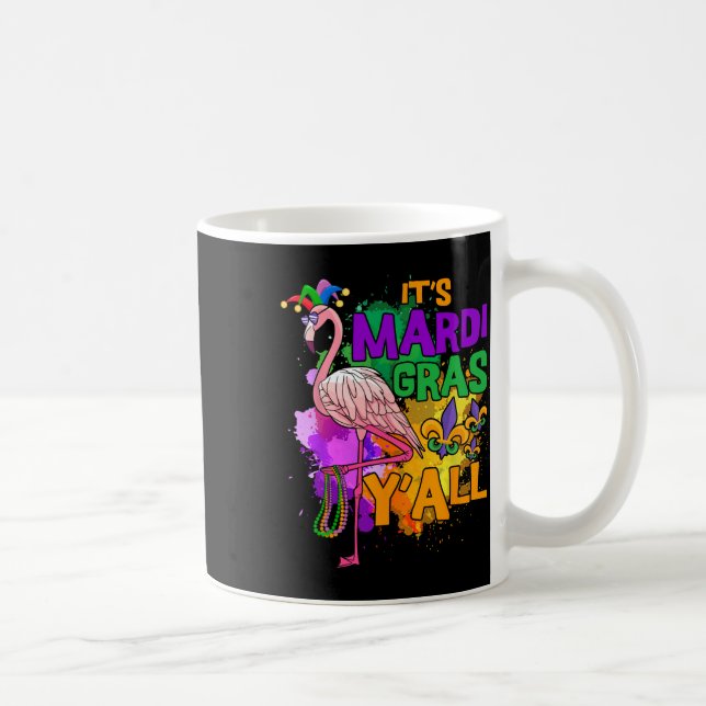Caneca De Café Festa do Carnaval Encantada Idea Flamingo Mardi Gr (Direita)