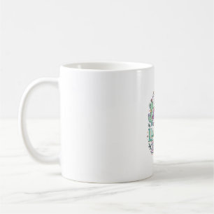 Caneca De Café Festa do Llamacorn Unicórnio Vetor Premium Arte PO