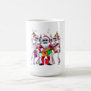 Caneca De Café **Festa do Papai Noel Esqueleto – Engraçado Papai