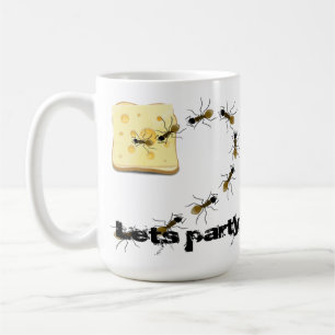 Caneca De Café Festa engraçada de trilha de insetos da formiga