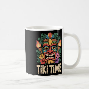 Caneca De Café Festa Luau Tiki Time Vibrações Tropicais de Verão 