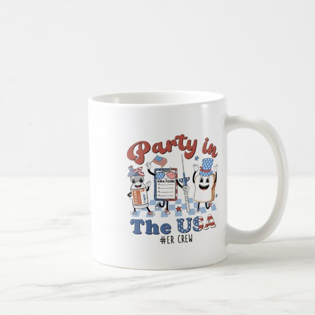 Caneca De Café Festa Nos EUA  (Direita)