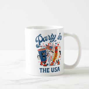 Caneca De Café Festa Nos Eua Camisa 4 De Julho Da Independência
