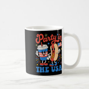 Caneca De Café Festa Nos EUA Refrigerante Fofo E Cachorro-Quente