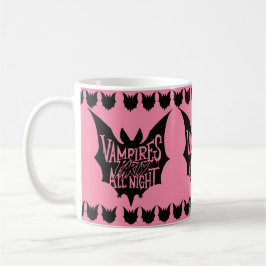 Caneca De Café Festa Noturna: Festa de Halloween dos Vampiros