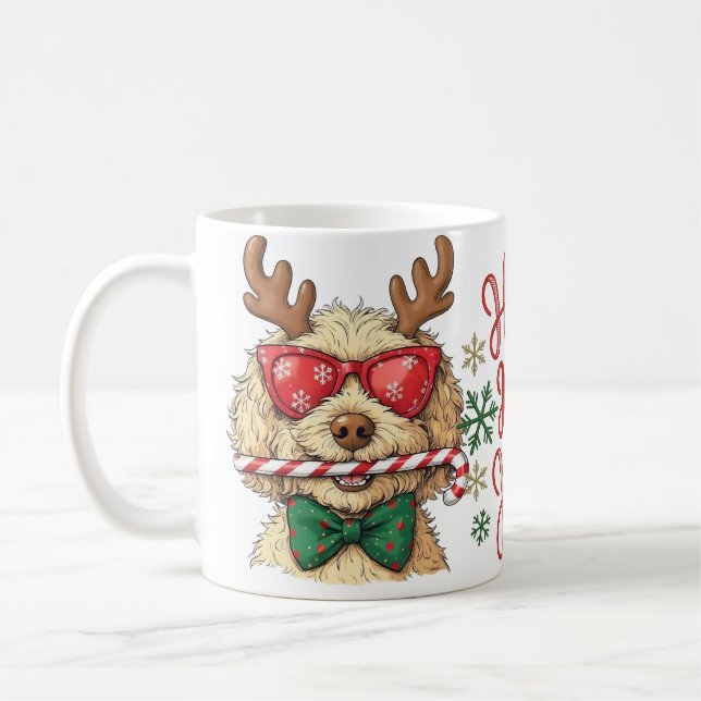 Caneca De Café Festa Renascer Goldendoodle Natal Café (Esquerda)
