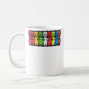 Caneca De Café Festa Wo Rainbow Cat Edm Festival Rave