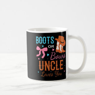 Caneca De Café Festas de Revelação de Gênero Tio Te Ama Botas ou