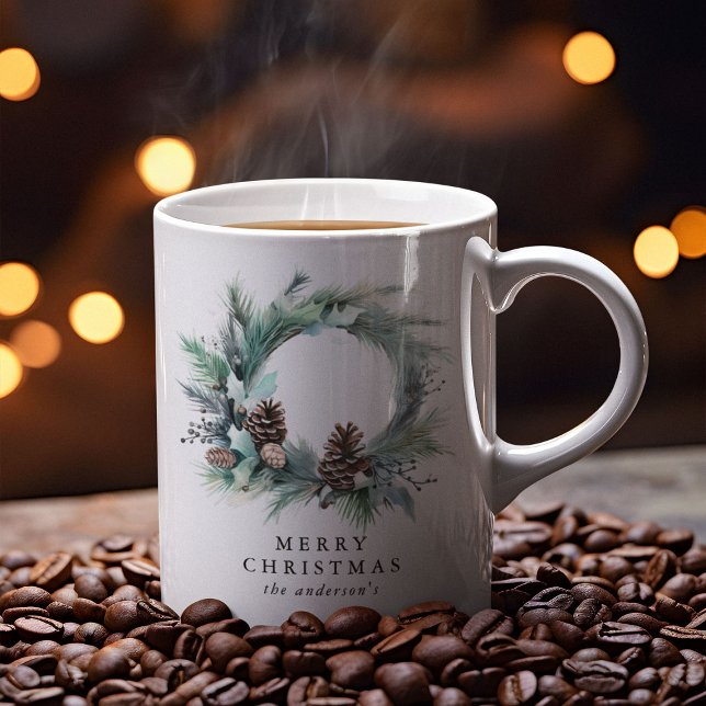 Caneca De Café Festiva Botânica Fesath Feliz Natal (Criador carregado)