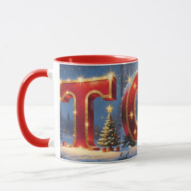 Caneca de Café Festiva de Natal TOY (Esquerda)
