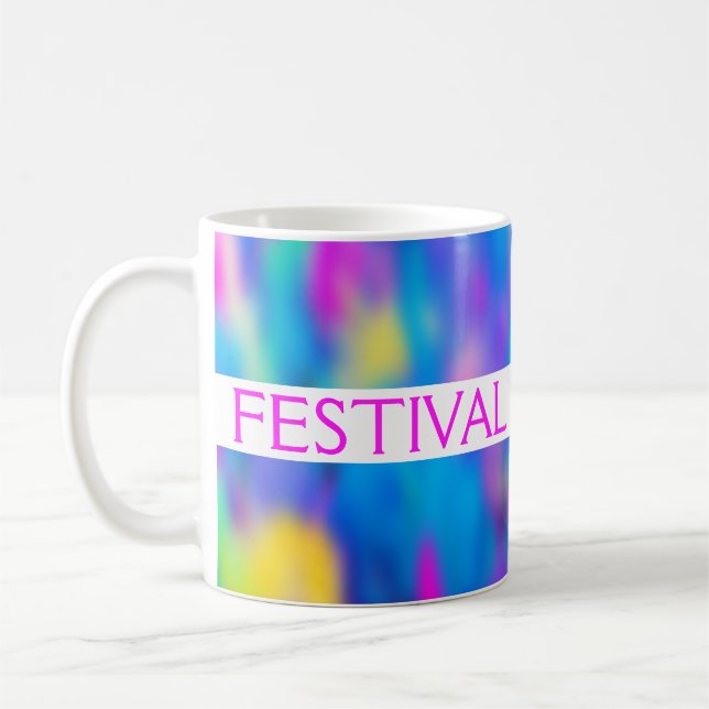 Caneca De Café Festival HOLI das Cores 2 + suas ideias (Esquerda)