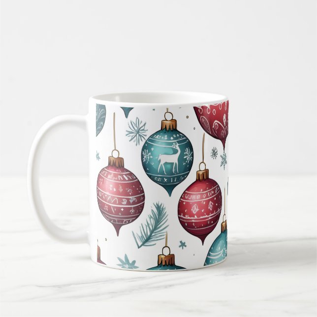 Caneca De Café Festive ornament pattern (Esquerda)