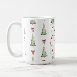 Caneca De Café Festive Red Green Merry Christmas Mug