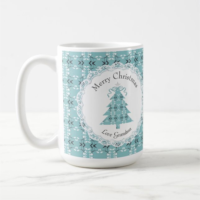Caneca De Café Festive Royal Botanical Robin's Egg Blue Tree  (Esquerda)