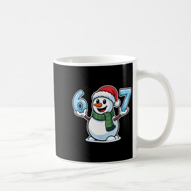 Caneca De Café Festive Snowman Christmas Winter Cheer 67 Number  (Direita)