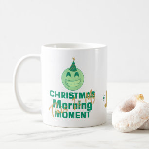 Caneca De Café Festivo Emoji Bliss" 🎉 da Manhã de Natal