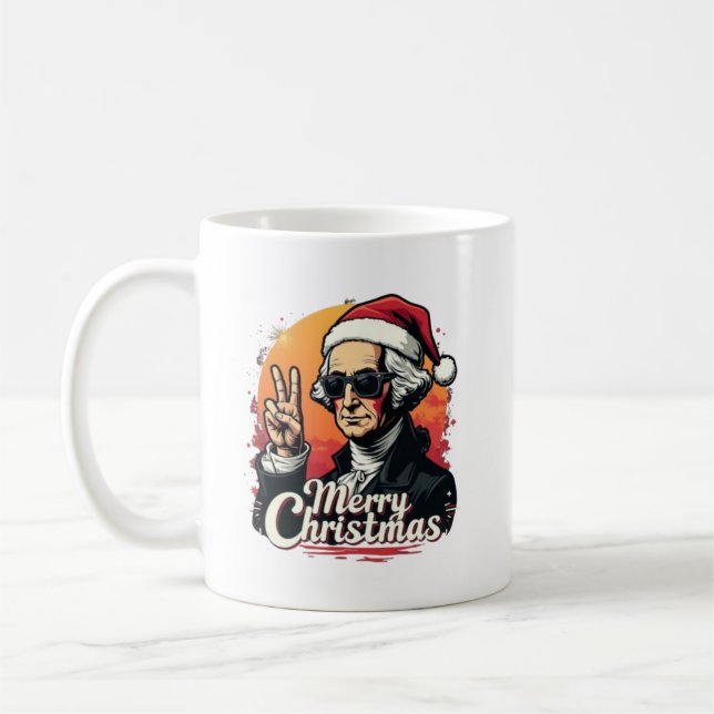 Caneca De Café Festivo Feliz Cama de Natal - Perfeito para Férias (Esquerda)
