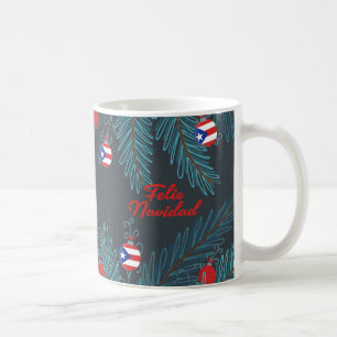 Caneca De Café Festivo Feliz Navidad Puerto Rican