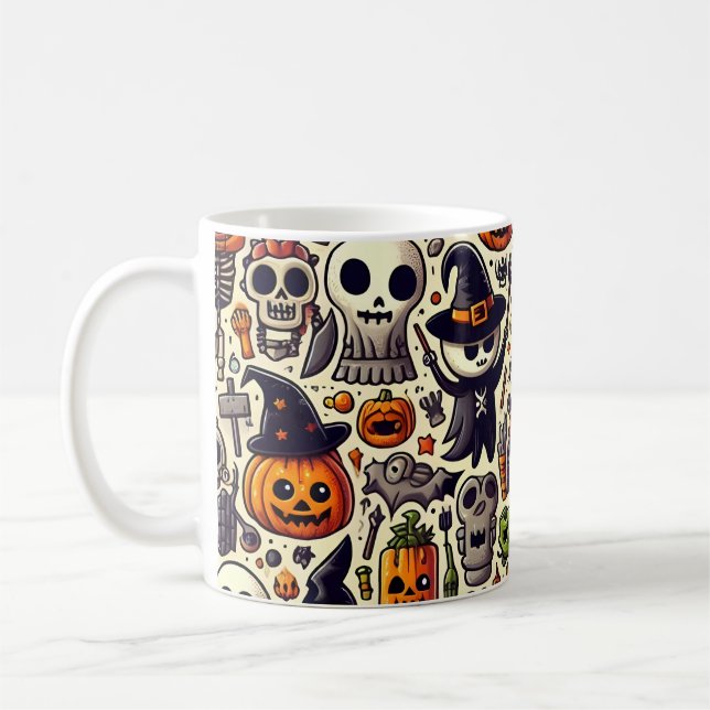 Caneca De Café Festivo - Prato de Halloween (Esquerda)