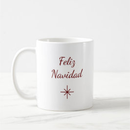 Caneca De Café Festivo Red Snowflake Feriado de Natal
