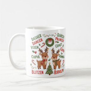 Caneca De Café Festivo Reindeer Férias de Natal