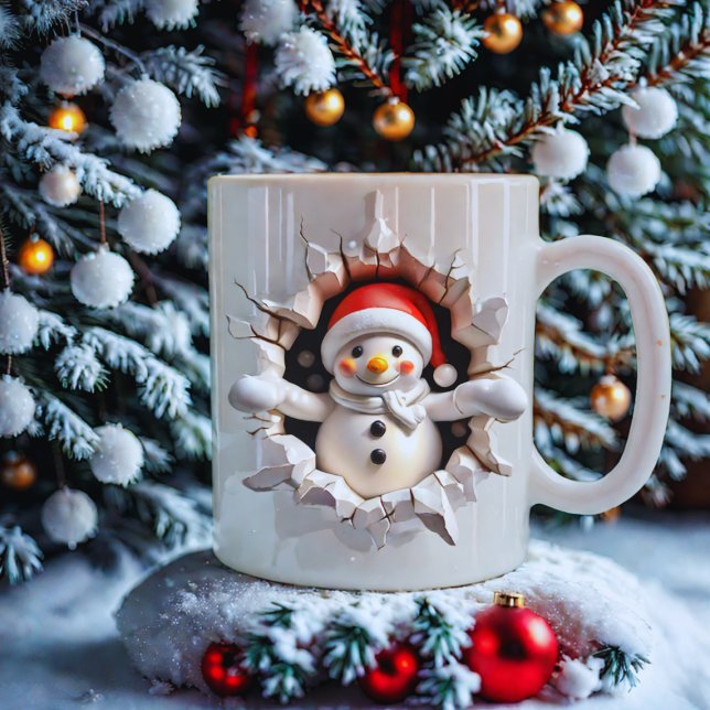 Caneca De Café Festivo Snowman - Festa de Natal - Feriado 3D (Criador carregado)