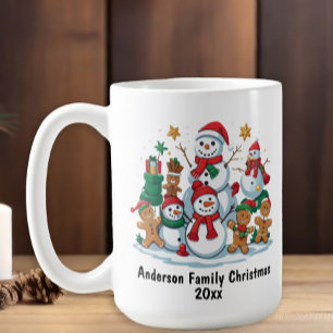 Caneca De Café Festivo Snowman Gingercake Ano de Natal