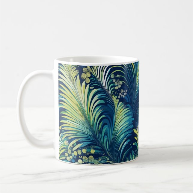 Caneca De Café Feuilles tropicales exotiques 🌿 (Esquerda)