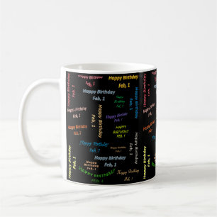 Caneca De Café Fevereiro, 1 Aniversário