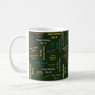 Caneca De Café Fevereiro, 25 Aniversário
