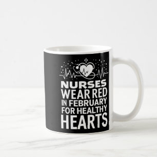 Caneca De Café Fevereiro Usamos Vermelho Cardiopatia Conscientiza