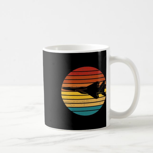 Caneca De Café Ff-15 Eagle Retro Setting Sun Sticker (Direita)
