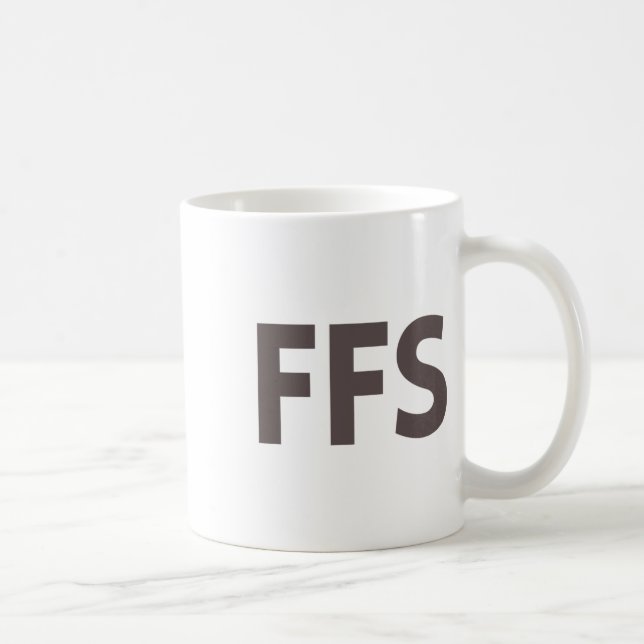 Caneca De Café Ffs Engraçado Sarcástico Palavra Jura Tee Dark Hum (Direita)