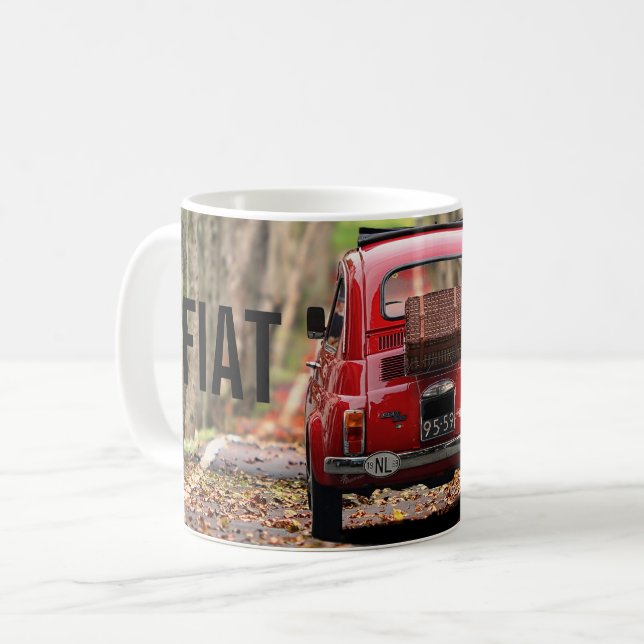 Caneca De Café Fiat 500 Carro (Frente Esquerda)