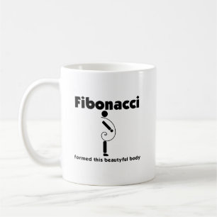 Caneca De Café Fibonacci engraçado formou corpo Obesidade com exc