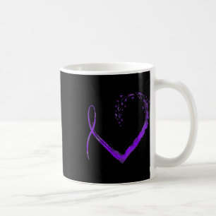 Caneca De Café Fibromialgia do Coração de Fita de Fita