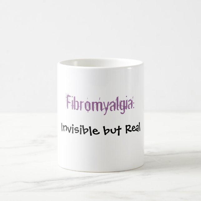 Caneca De Café Fibromialgia: , Invisível mas real (Centro)