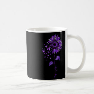 Caneca De Café Fibromialgia-leopardo Sensibilização Fita Roxa