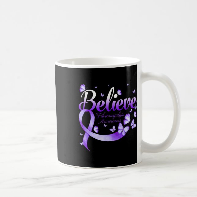 Caneca De Café Fibromialgia Sensibilização Borboleta 1 (Direita)