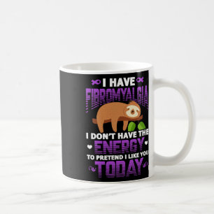 Caneca De Café Fibromialgia Sloth Fibro Warrior Doente Eu Tenho F