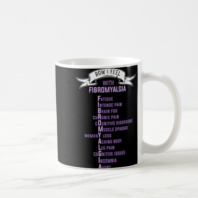 Caneca De Café Fibromyalgia Sonie Amp Fibro Awareness This Is  (Direita)