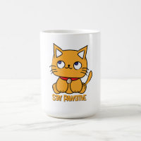 Ficar Pawsitivo Desenho Animado de Gato Engraçado