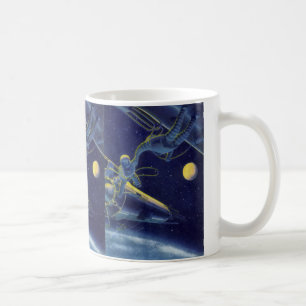 Caneca De Café Ficção científica retrô, Alien da Ficção Científic