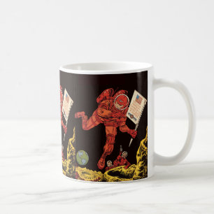 Caneca De Café Ficção Científica Vintage, Astronautas Aterrissam 